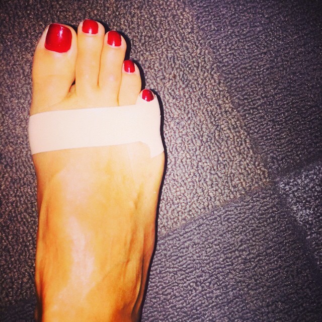 Actress JESSICA ALBA is nursing a fractured little toe after a stunt for he...