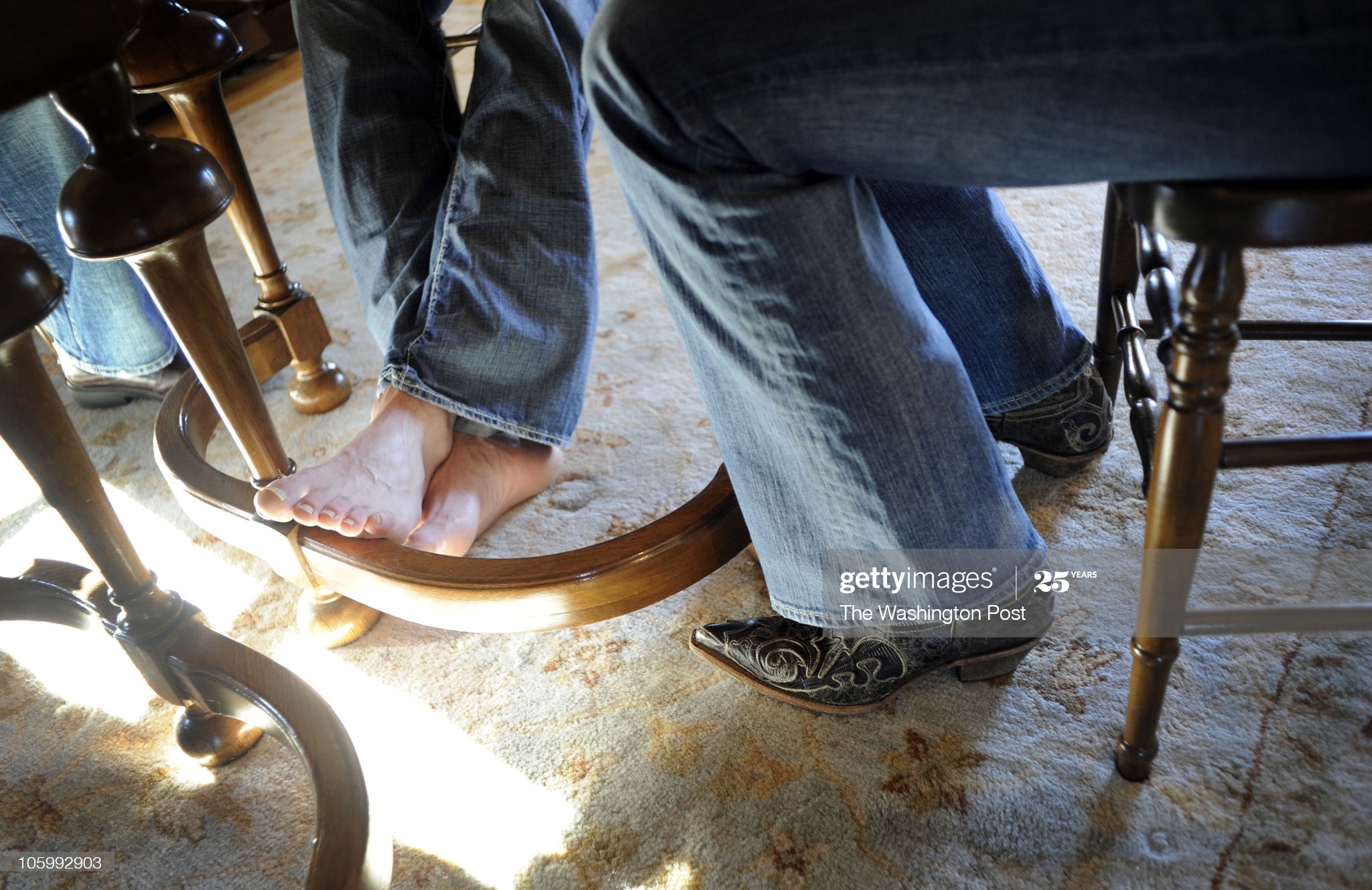 Kristi Noem Barefoot