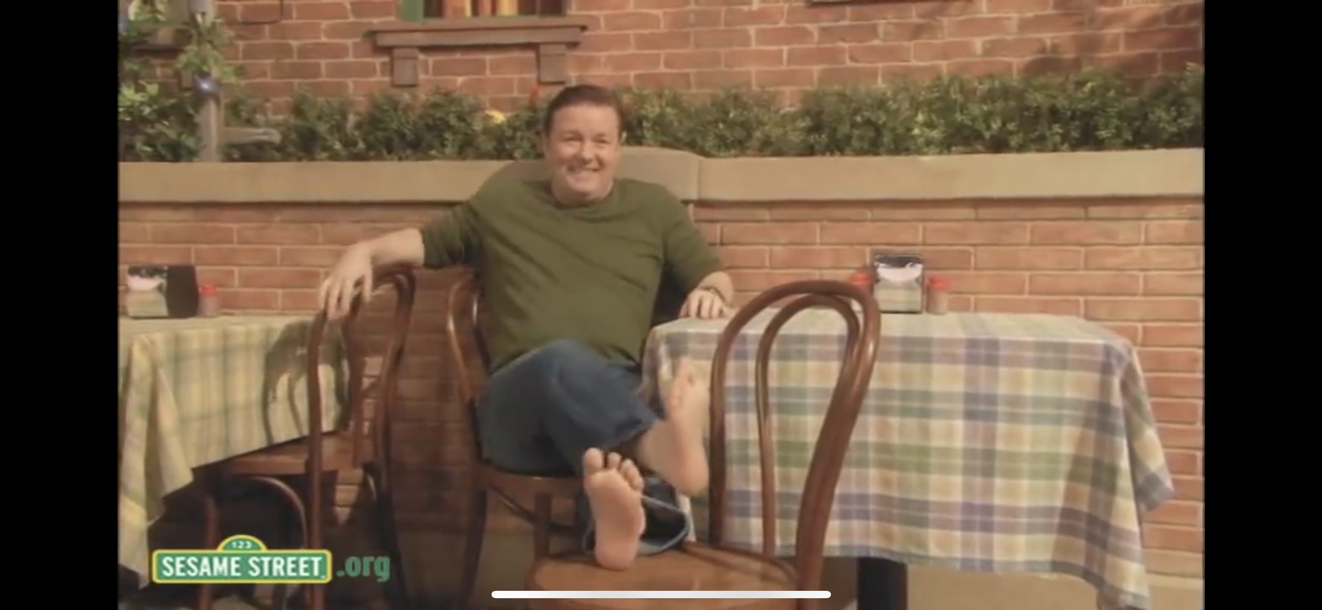 Ricky Gervais's feet