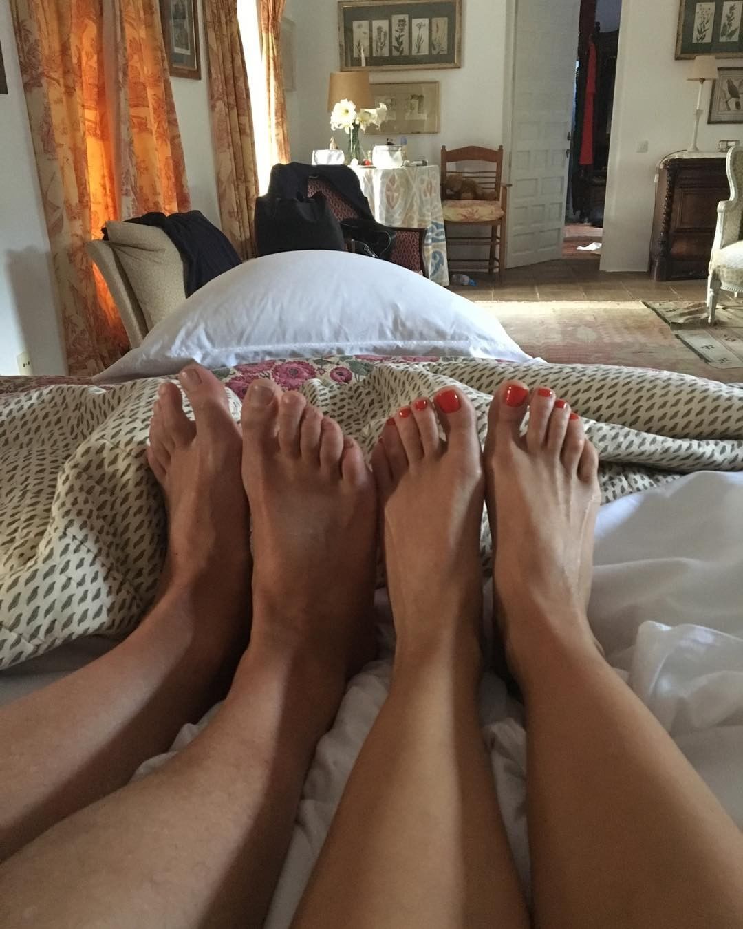 Nice feet, but shes literally in bed with the enemy. 